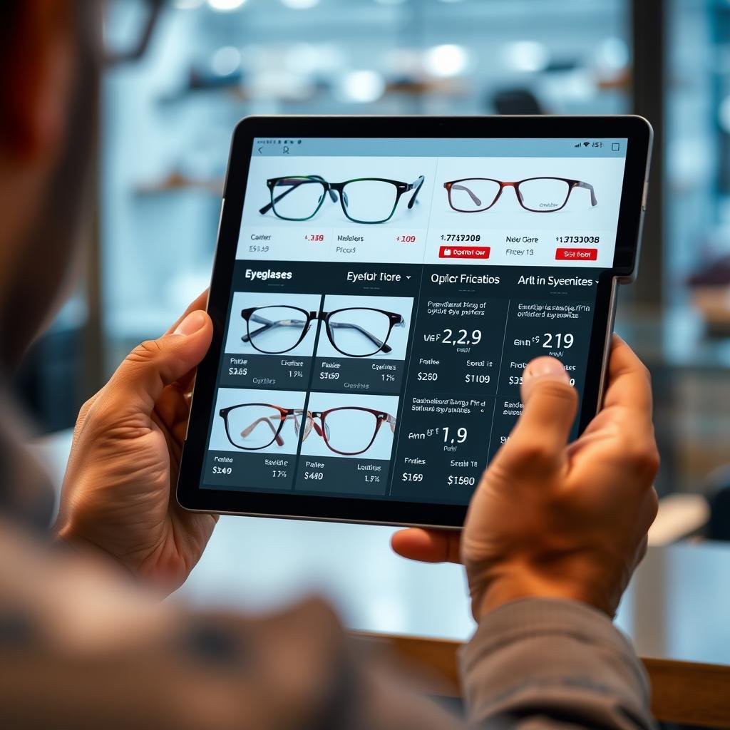 Comparaison de prix de lunettes de vue