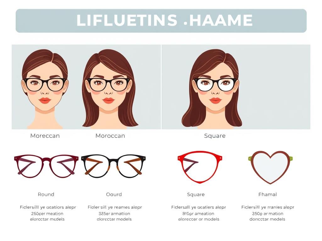 Différentes formes de visage pour le choix de lunettes de vue