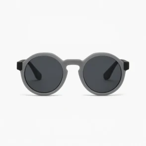 lunettes rondes noir gris