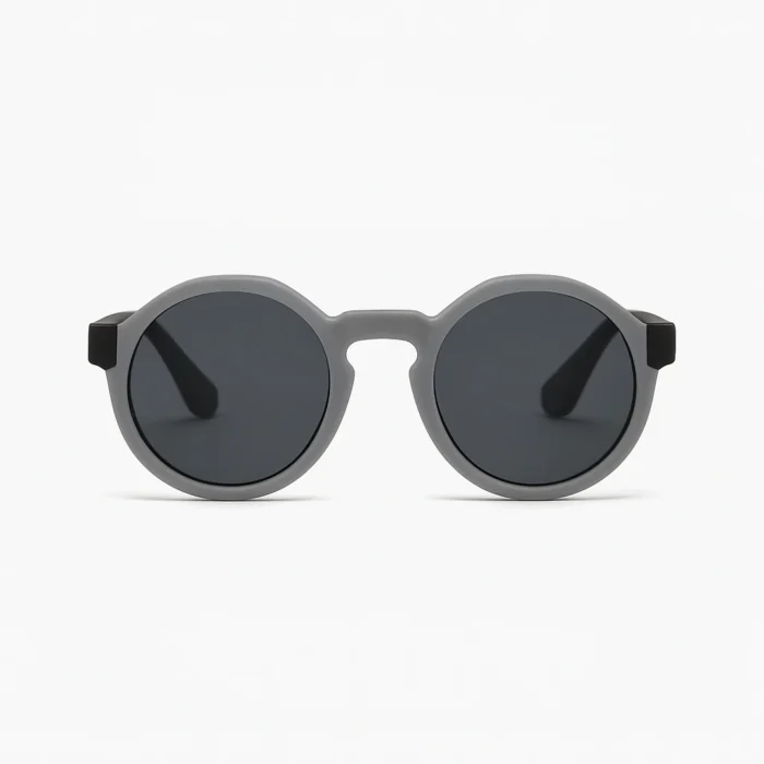 lunettes rondes noir gris