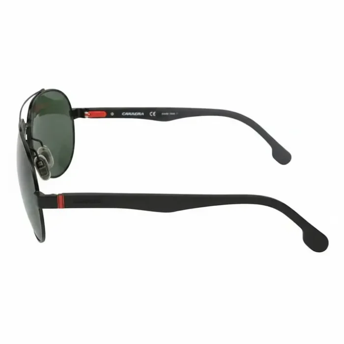 Carrera lunette de soleil homme monture sombre Carrera lunette de soleil homme avec monture sombre métallique, verres foncés et branches fines incurvées, style sportif.
