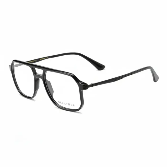 Achat en ligne lunettes de vue monture noire rectangulaire Achat en ligne lunettes de vue : monture en plastique noire, verres rectangulaires arrondis, branches fines élargies aux extrémités.