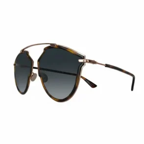 Dior homme lunette de soleil à monture géométrique, verres dégradés et branches fines effet écaille avec charnières métal.