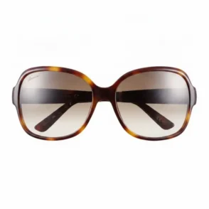 Lunette de soleil Gucci au design élégant, vue de face, avec monture stylée et verres teintés.