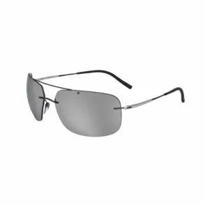 Lunette de soleil Silhouette homme prix avec verres rectangulaires teintés et monture métal minimaliste ultralégère.