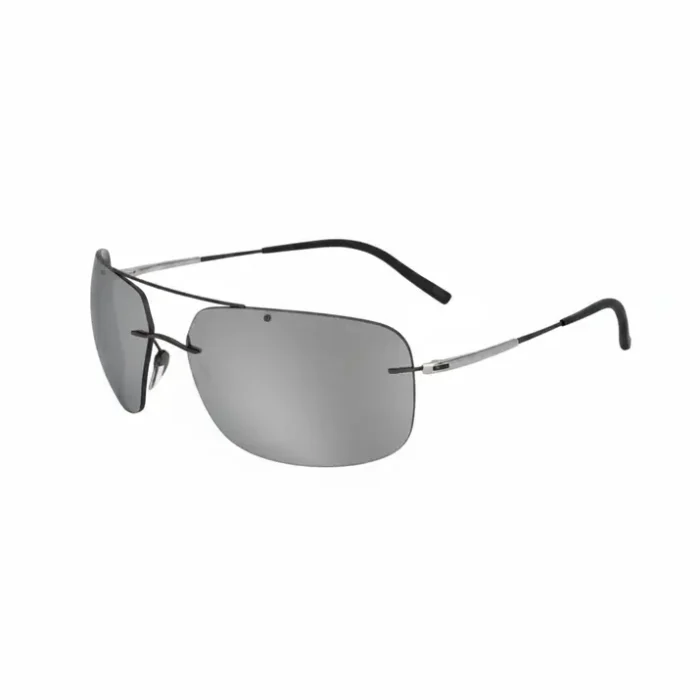Lunette de soleil Silhouette homme prix Lunette de soleil Silhouette homme prix avec verres rectangulaires teintés et monture métal minimaliste ultralégère.