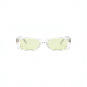 Lunette de vue carre avec monture angulaire au style moderne, posée de face sur fond clair.