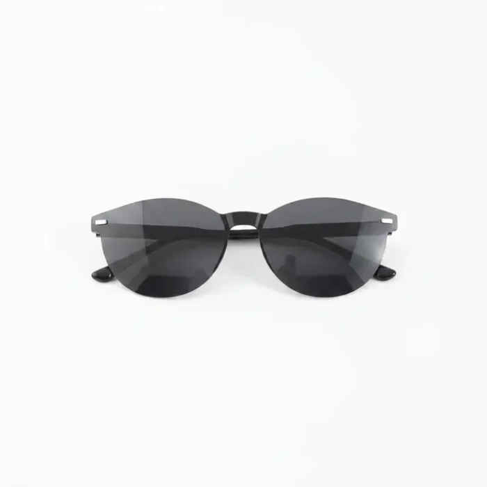 Lunettes de vue avec clip solaire aimanté : monture métal ronde et clip magnétique à verres teintés foncés.